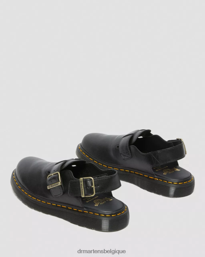 chaussure être Dr. Martens unisexe mules à bride arrière en cuir Jorge Made in England noir 6RFZX0347