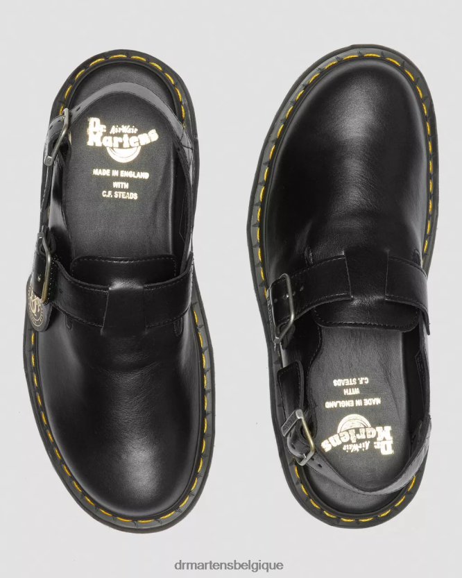 chaussure être Dr. Martens unisexe mules à bride arrière en cuir Jorge Made in England noir 6RFZX0347