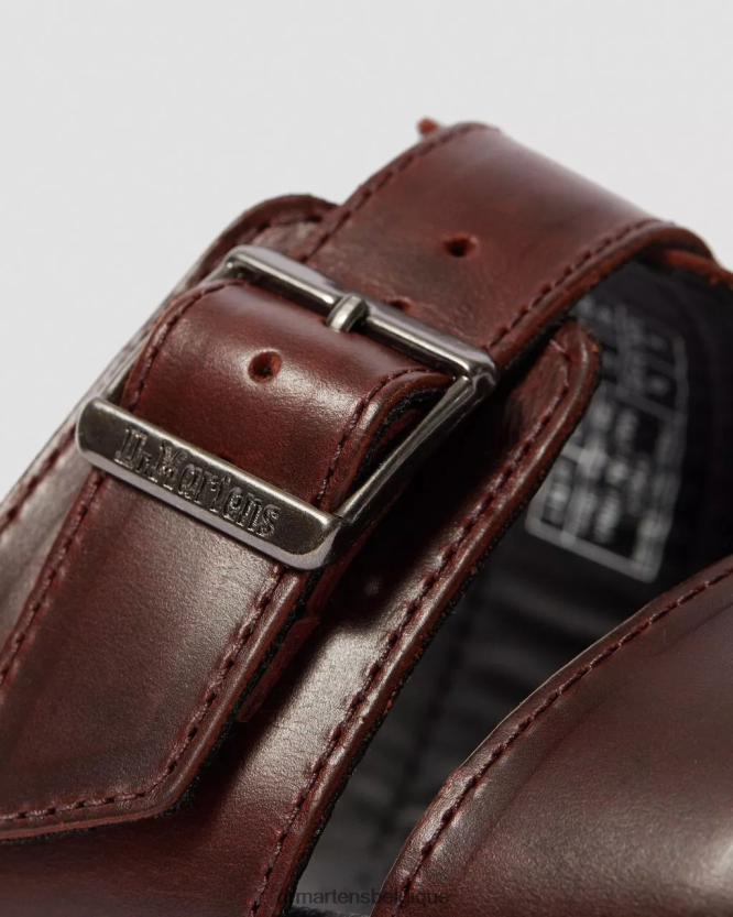 chaussure être Dr. Martens unisexe ryker - sandales à brides en cuir brando marron 6RFZX0359