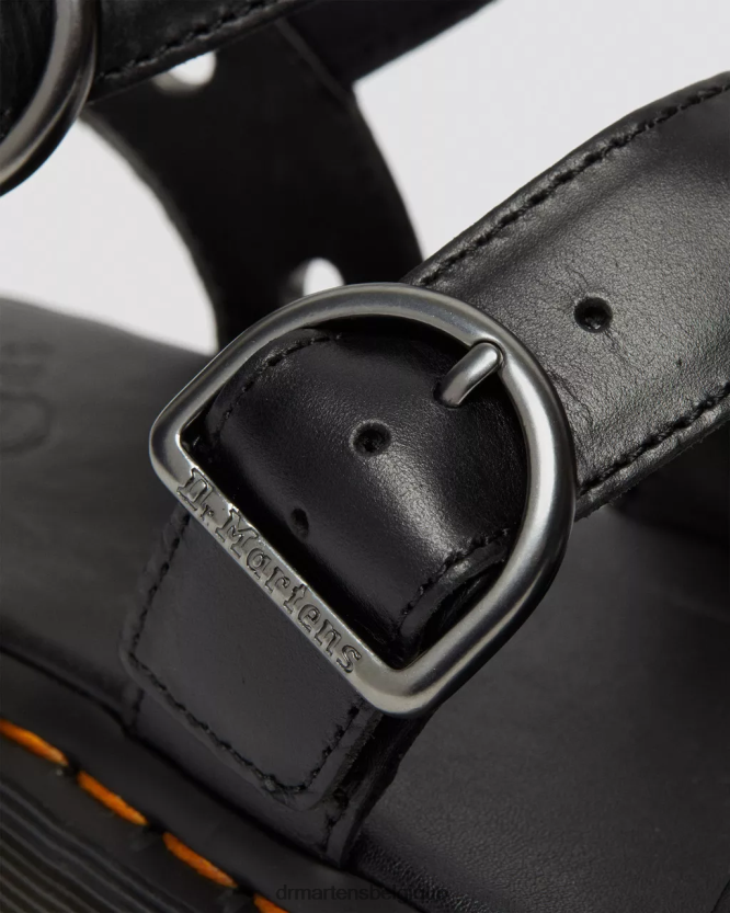 chaussure être Dr. Martens unisexe sandales en cuir brando à détails griffons brando noir 6RFZX0356