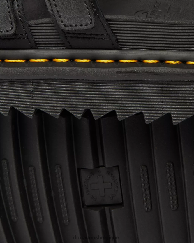 chaussure être Dr. Martens unisexe sandales à enfiler en cuir Blaire hydro noir 6RFZX0259