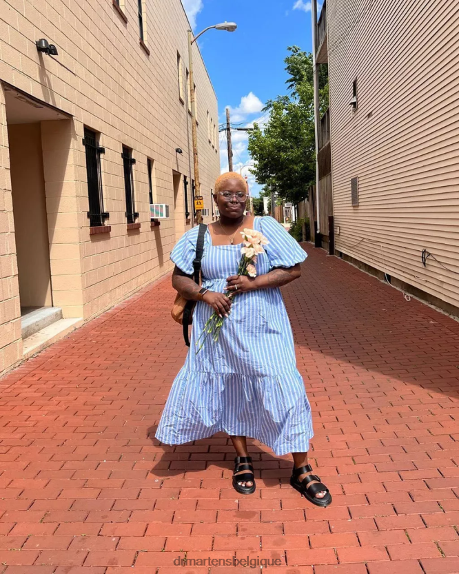 chaussure être Dr. Martens unisexe sandales spartiates en cuir gryphon brando brando noir 6RFZX0348