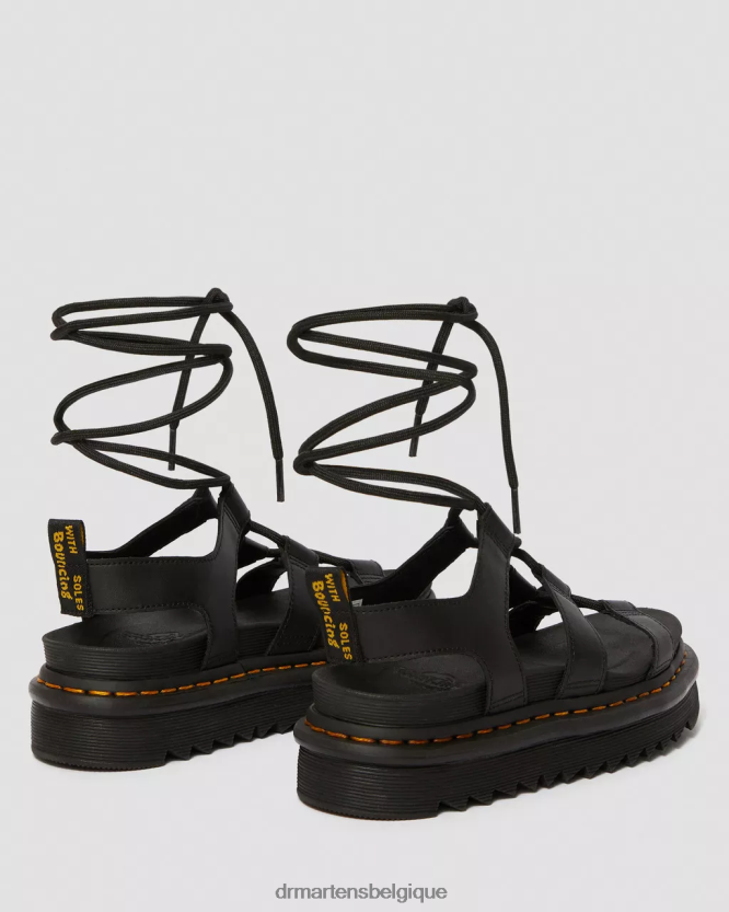 chaussure être Dr. Martens unisexe sandales spartiates en cuir nartilla hydro noir 6RFZX0253