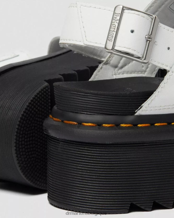 chaussure être Dr. Martens unisexe voss - sandales à plateforme et brides en cuir hydroélectrique blanc 6RFZX0270